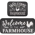 thumbnail image 1 of Retro Honey Bees Wildflowers Kitchen Mat Set of 2 Anti-Fatigue Kitchen Rug Set Non Slip Foam Cushioned Kitchen Runner Rugs and Mats Comfort Standing Mat for Farmhouse Doormat Laundry, 1 of 6