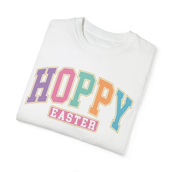 Retro Hoppy Easter Bunny Comfort Colors Women's Shirt, Easter T-shirt