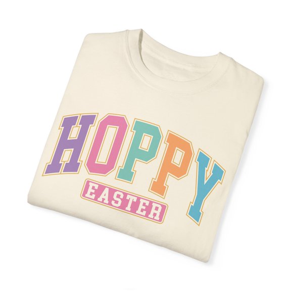 Retro Hoppy Easter Bunny Comfort Colors Women's Shirt, Easter T-shirt