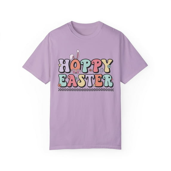Retro Hoppy Easter Bunny Comfort Colors Women's Shirt