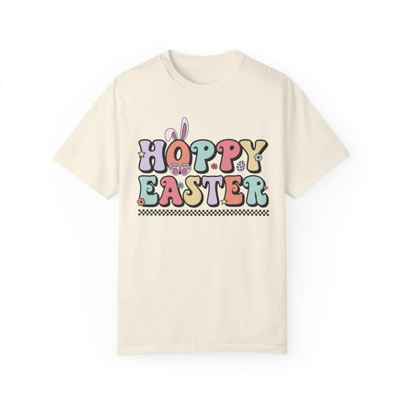 Retro Hoppy Easter Bunny Comfort Colors Women's Shirt