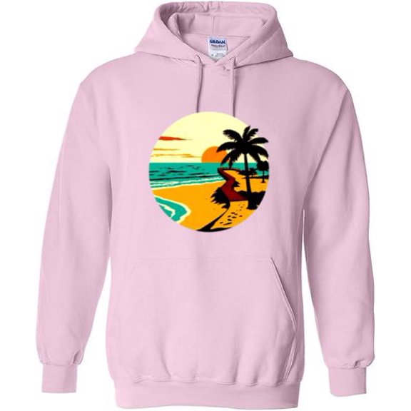 Retro Horizon Endless Summer Ocean Wave Surf Graphic Print Hoodie, for men & women, up to size 5XL
