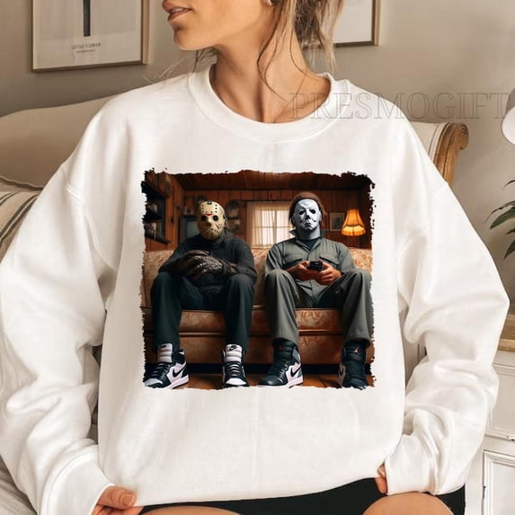 Retro Horror Movie Sweatshirt, Halloween Sweatshirt, Scary Movie Fan Merch