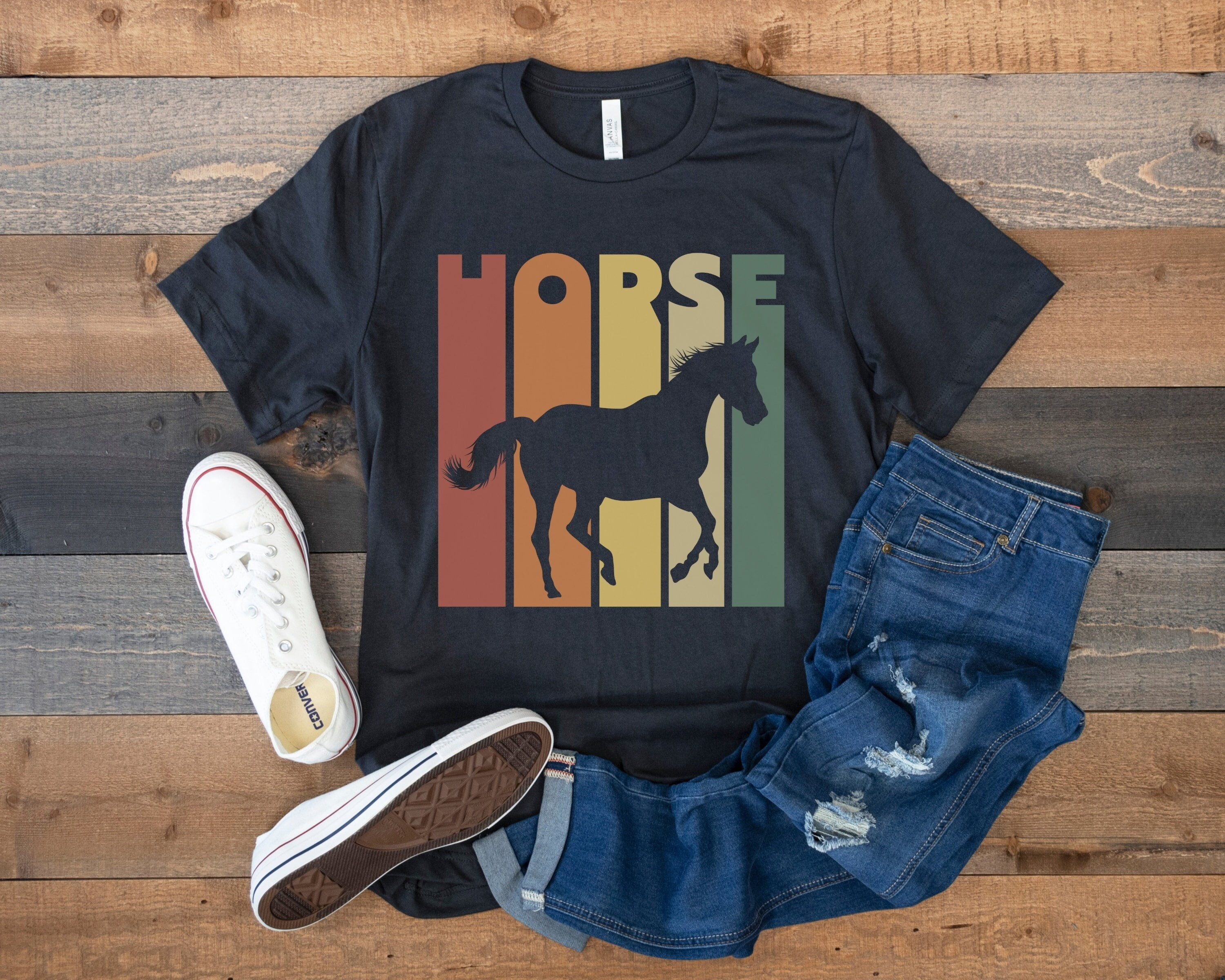 Retro Horse T-Shirt, Equestrian Gift, Country Western Shirt
