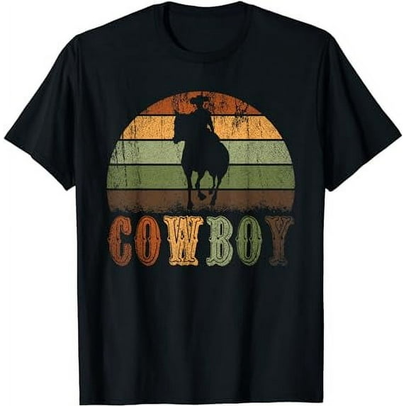 Retro Horseback Riding Rodeo Western Line Dance Horse Cowboy T-Shirt