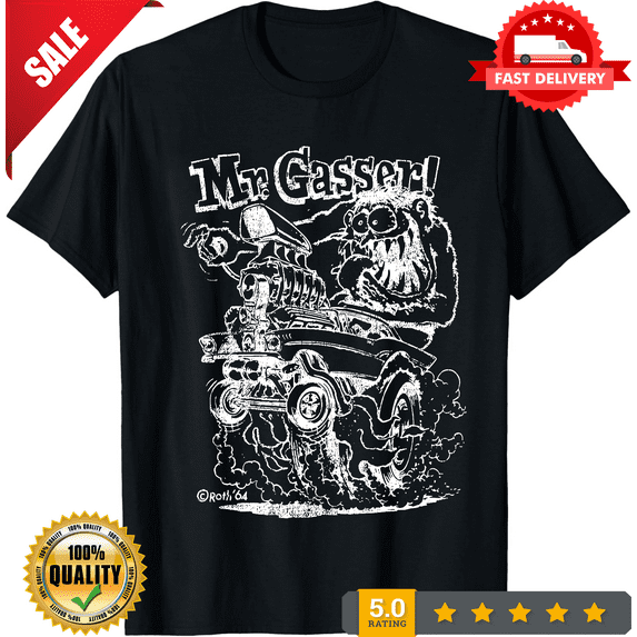 Retro Hot Rod Tee T Shirt Art Ed Big Daddy Roth Monster Mr Gasser, LIMITED EDITION-TH67174