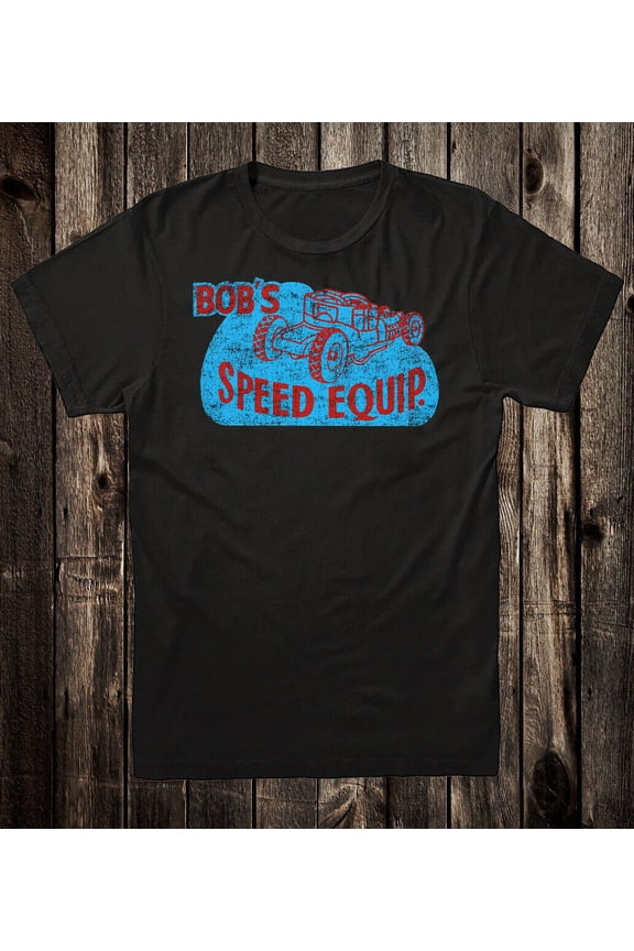 Retro Hot Rod Tee T Shirt Drag Race Racing Bobs Speed Equipment Shop