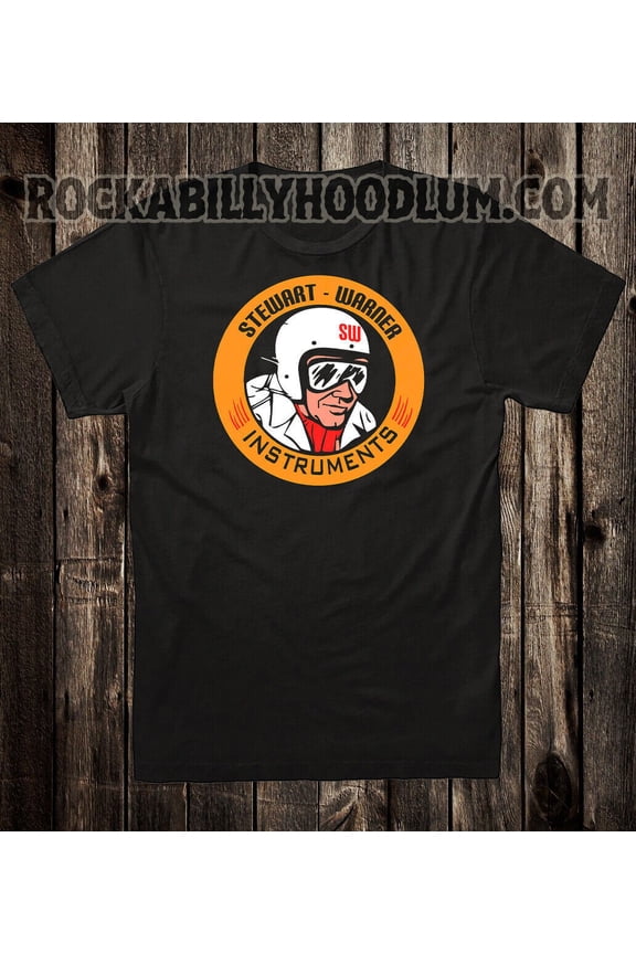 Retro Hot Rod Tee T Shirt Drag Race Racing Speed Shop Stewart Warner Instruments