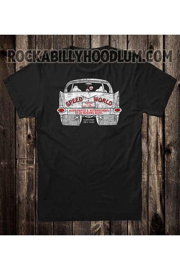 Retro Hot Rod Tee T Shirt Drag Race Racing Speed World Shop Elmhurst NY Queens