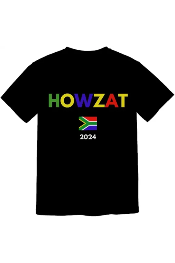 Retro Howzat South Africa Cricket Fan 2024 Graphic T-Shirt Funny Sports Apparel Men Women