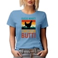 thumbnail image 1 of Retro Humorous Guess What, Chicken Butt, Baby Blue T-Shirt, 2XL, 1 of 5