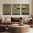 thumbnail image 1 of Retro Hungry Heron, Wall Art, Print Set 3 Stretched Canvas 16x24, 1 of 3