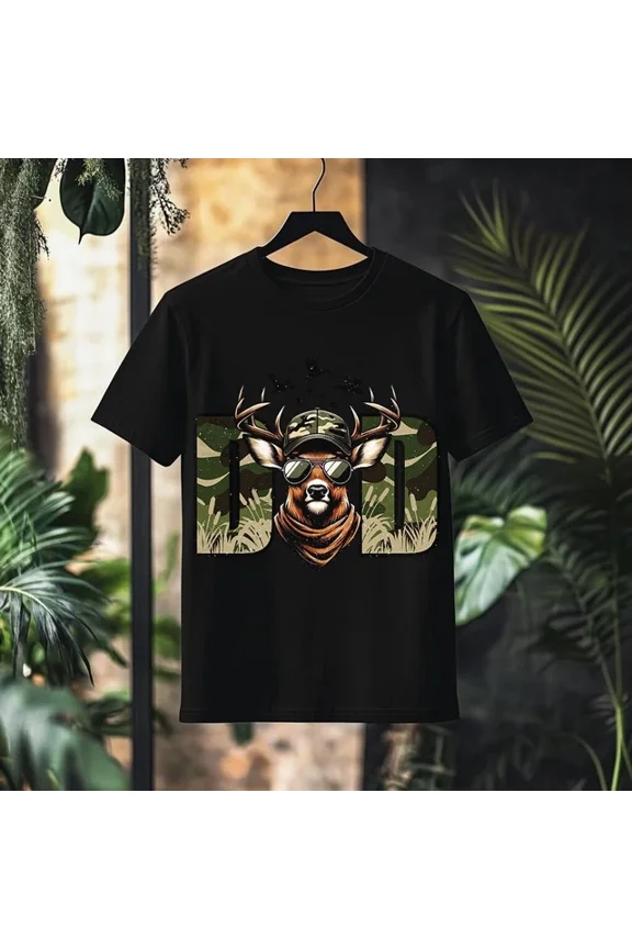 Retro Hunter Dad T Shirt, Camouflage Hunting Shirt, Fathers Day Gift For Dad