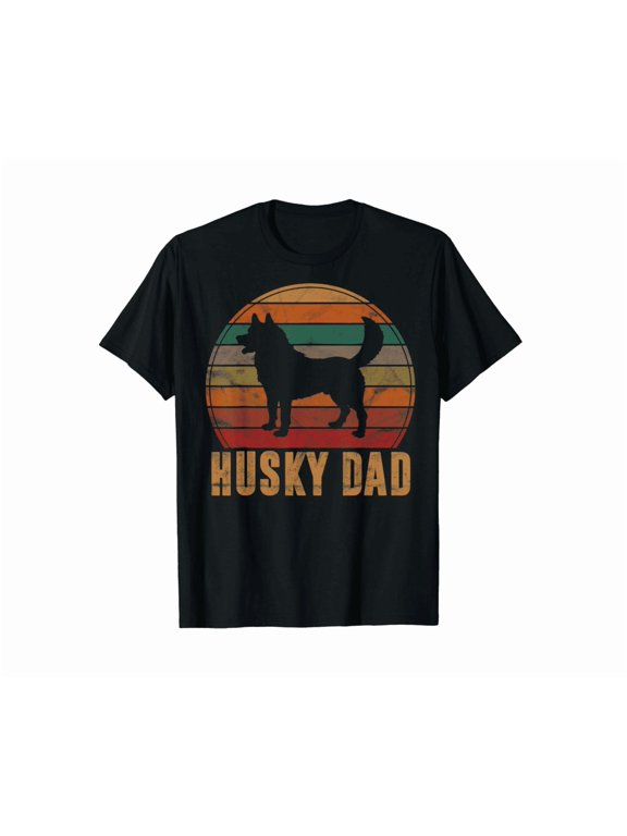 Retro Husky Dad Gift Dog Owner Pet Siberian Huskies Father Shirt Hot Trending Shirt, Vintage Birthday Gift