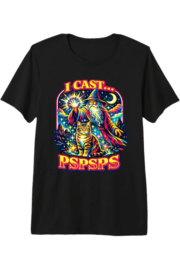 Retro I Cast Pspsps Tabby Cat Mom Dad Birthday Tri-Blend T-Shirt Size S-5XL
