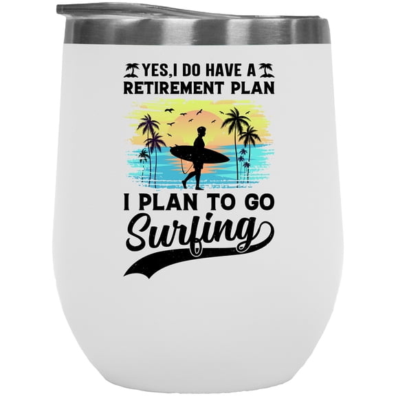 Retro I Do All My Own Stunts, Injured Person Quote, White 12oz Wine Tumbler