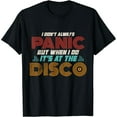 thumbnail image 1 of Retro I Don't Always Panic But When I Do It's At the Disco Men's Black Short Sleeve T-Shirt, 1 of 5