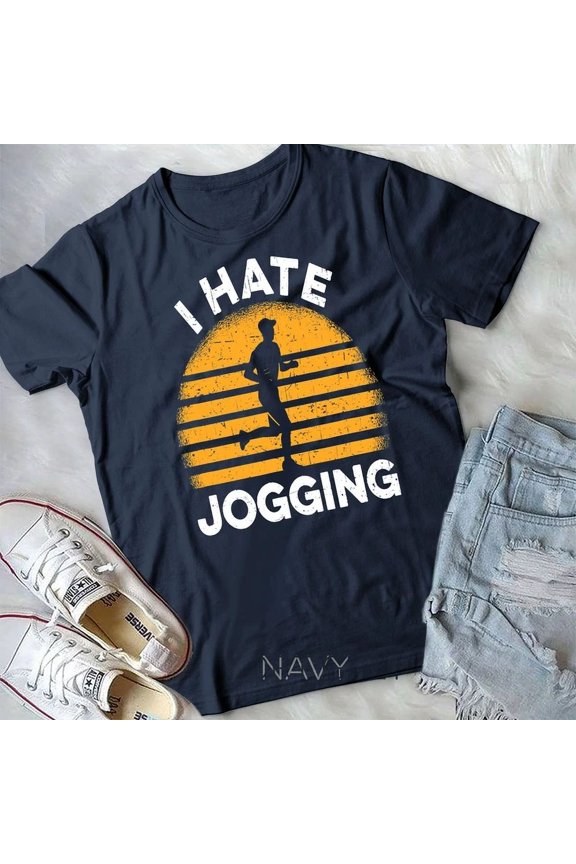 Retro I Hate Jogging Jogger T-Shirt Unisex T-Shirt