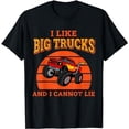 thumbnail image 1 of Retro I Like Big Trucks And I Cannot Lie Monster Trucks Car T-Shirt, 1 of 5
