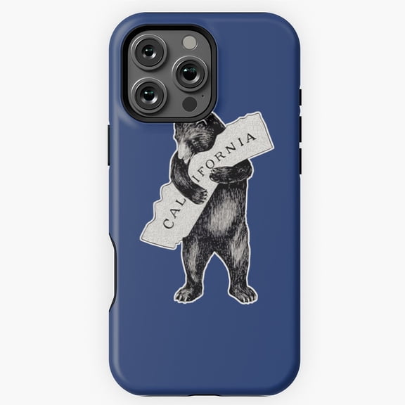 Retro I Love California Cali Bear Hug Phone Case for iPhone 16 15 14 13 12 11 Pro Max