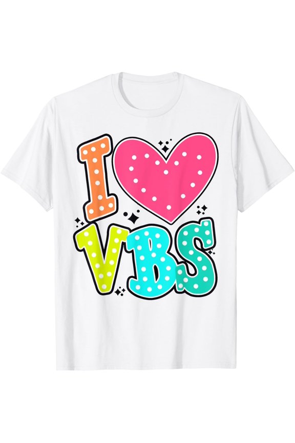 Retro I Love VBS 2024 Vacation Bible School Christian T-Shirt
