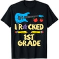 thumbnail image 1 of Retro I Rocked 1st Grade T-Shirt Funny Back to School Student Apparel Cute Guitar Graphic Tee First Grade Graduation Gift, 1 of 6