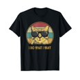thumbnail image 1 of Retro I do What I Want cat Funny cat Lover T-Shirt, 1 of 7