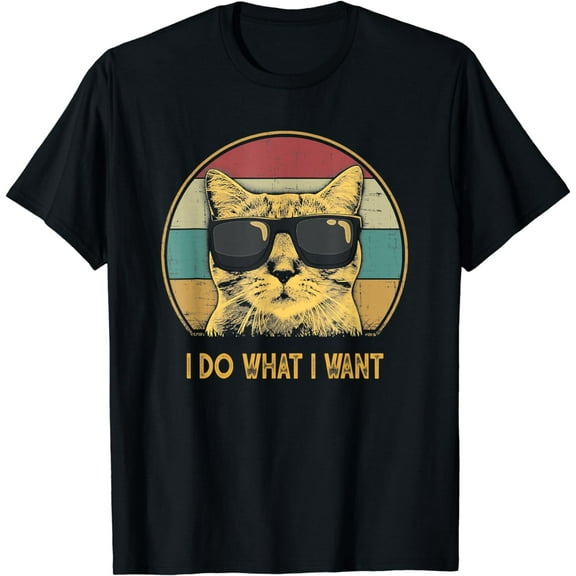 Retro I do what I want cat funny cat lover T-Shirt