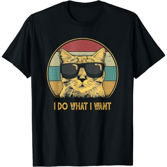 Retro I do what I want cat funny cat lover T-Shirt