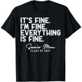 thumbnail image 1 of Retro I'm Fine Everything Is Fine Senior Mom Class Of 2027 T-Shirt, 1 of 2
