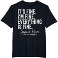 thumbnail image 1 of Retro I'm Fine Everything Is Fine Senior Mom Class Of 2027 T-Shirt, 1 of 6