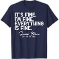 thumbnail image 1 of Retro I'm Fine Everything Is Fine Senior Mom Class Of 2027 T-Shirt, 1 of 2
