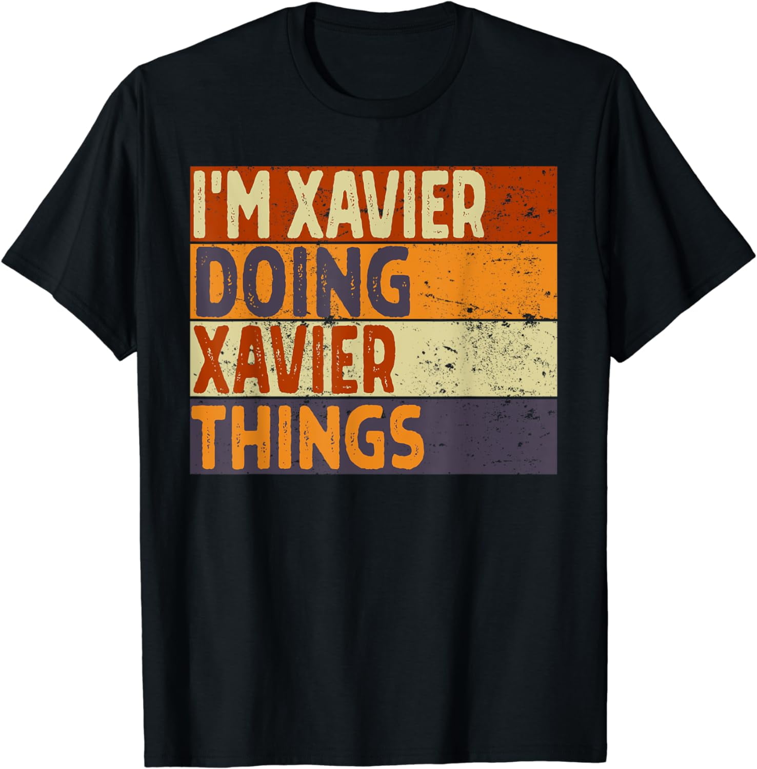 Retro I'm XAVIER Doing XAVIER Things Funny Birthday Joke TShirt