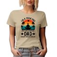 thumbnail image 1 of Retro I'm a Yoga Dad, Just Like a Normal Dad Except Much Cooler, Yoga Lover Daddy, Tan T-Shirt, XL, 1 of 5