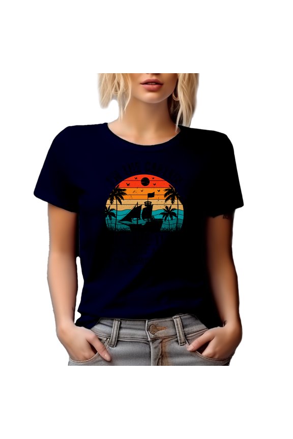 Retro I'm the Captain, To Save Time Let's Assume I'm Always Right - Ship's Captain Quote, Navy Blue T-Shirt, Large