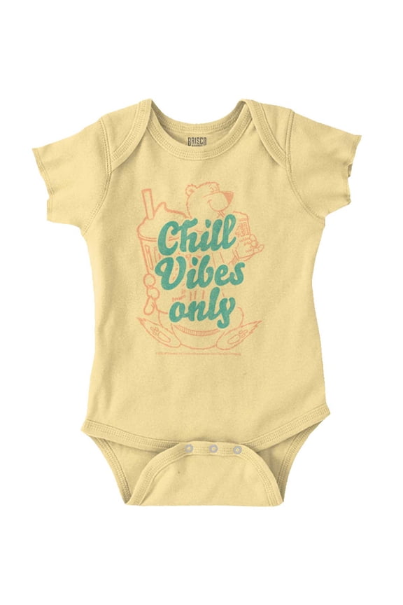 Retro ICEE Bear Chill Vibes Only Bodysuit Jumper Girls Infant Baby Brisco Brands 12M