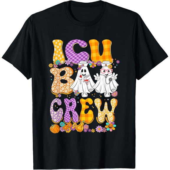 Retro Icu Boo Crew Halloween Apparel ICU Boo Crew Halloween T-Shirt