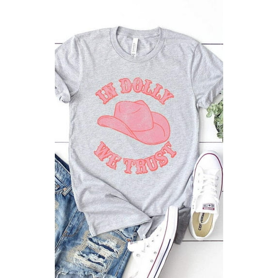 Retro In Dolly We Trust Graphic Tee T-Shirt