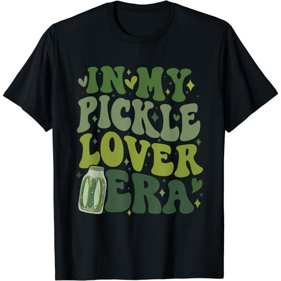 Retro In My Pickle Lover Era Groovy Canned Cucumber Pickle T-Shirt