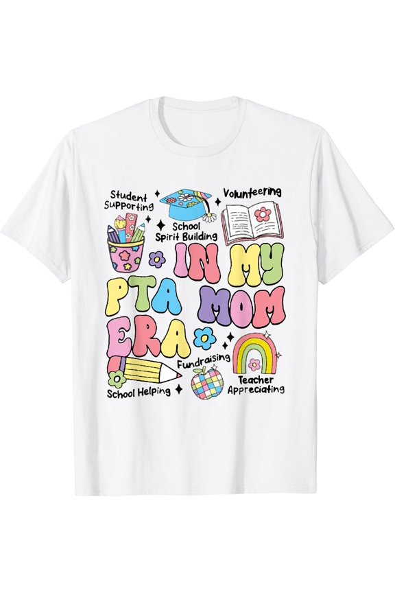 Retro In My Pta Mom Era Parent Organization Pta Mom Team T-Shirt Size S-5XL
