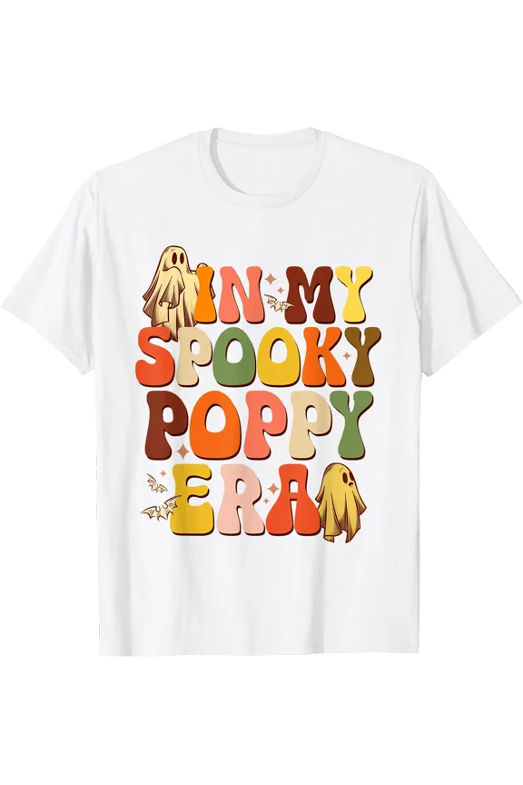 Retro In My Spooky Poppy Era Halloween Boo Ghost Dad Men T-Shirt