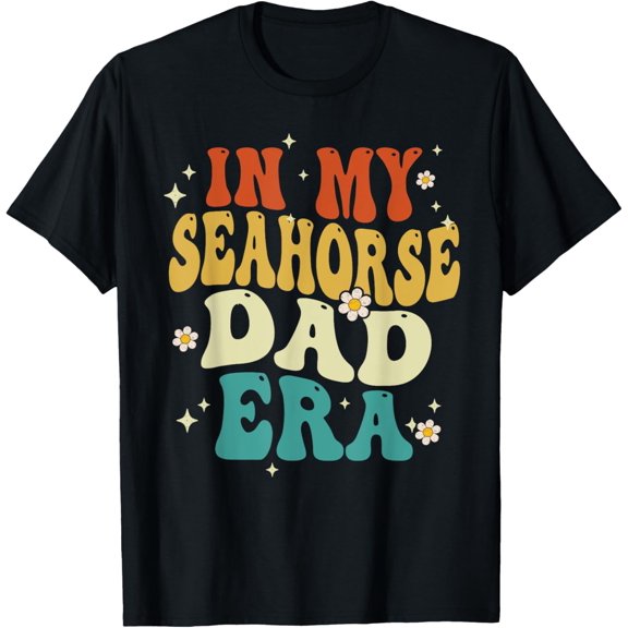 Retro In my Seahorse Dad Era Funny Seahorse Father's day T-Shirt