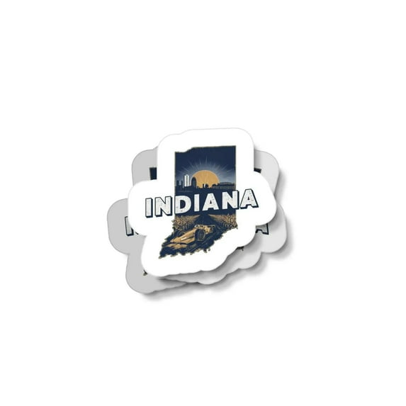 Retro Indiana Waterproof Sticker