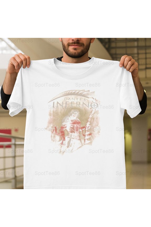 Retro Inferno Fire Themed Gaming Tribute Gamer Aesthetic Graphic V15018 Unisex T-Shirt, Up to Size 5XL