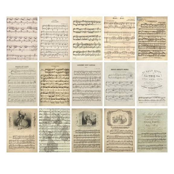 Retro Inspiration Series Retro Handbook Decorative Backing Paper,A