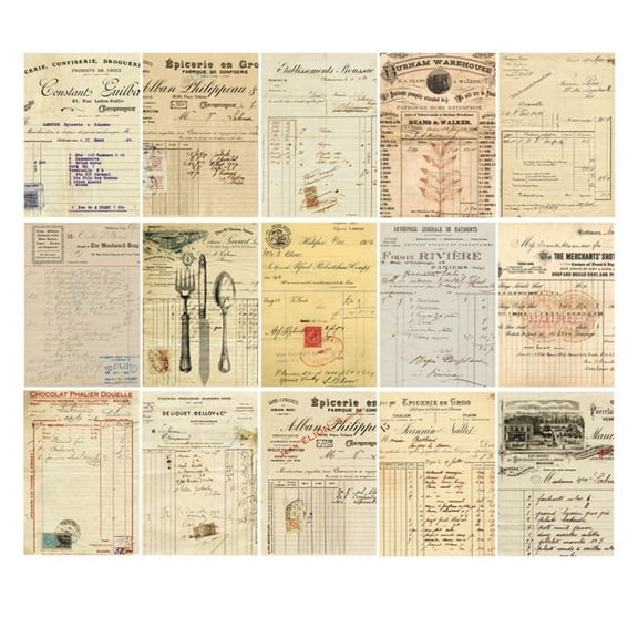 Retro Inspiration Series Retro Handbook Decorative Backing Paper,C