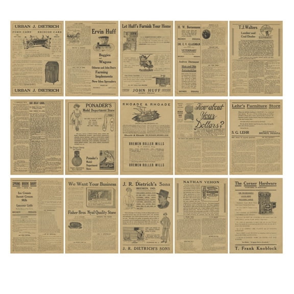 Retro Inspiration Series Retro Handbook Decorative Backing Paper,E