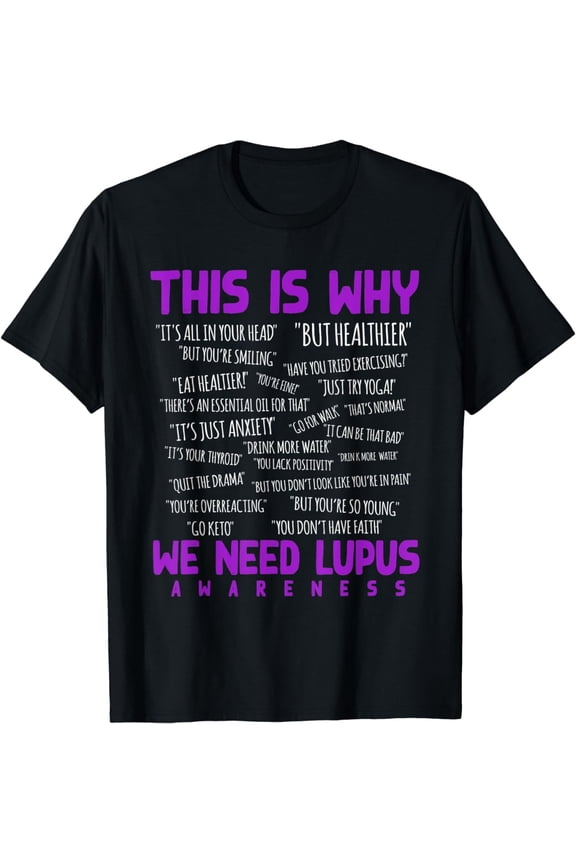 Retro Inspirational Lupus Awareness Shirt Purple Ribbon Chronic Illness Warrior Tee Powerful Graphic Apparel For Men Women Support Gifts