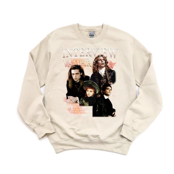 Retro Interview With The Vampire Vintage 90s Gothic Horror Movie Lestat Sweatshirt, for men & women, up to size 5XL