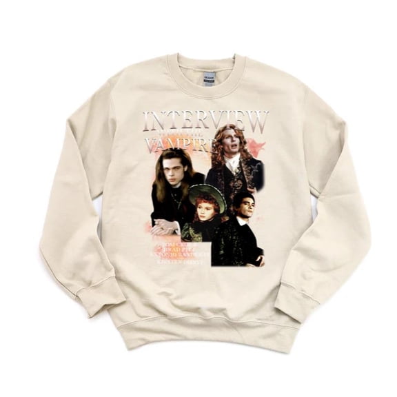 Retro Interview With The Vampire Vintage 90s Gothic Horror Movie Lestat Sweatshirt, for men & women, up to size 5XL